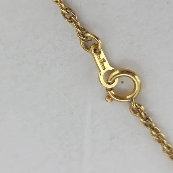 Vintage 9ct Yellow Gold Golf Club Bracelet with Rope Link Chain- Magnified 