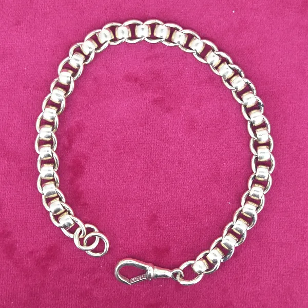 Vintage 9ct Yellow Gold Rollerball Bracelet- Front View 