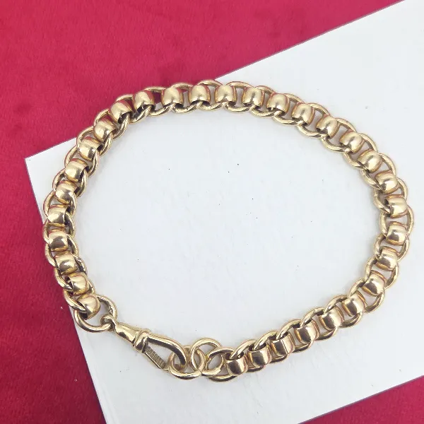 Vintage 9ct Yellow Gold Rollerball Bracelet- Close Up 