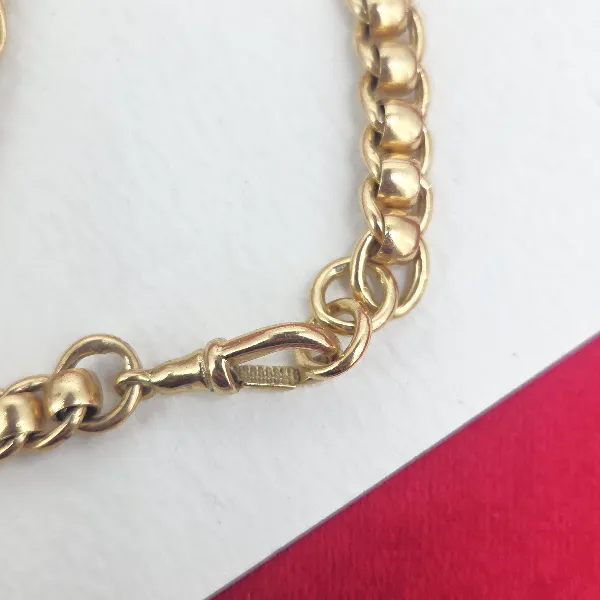 Vintage 9ct Yellow Gold Rollerball Bracelet- Crown View 