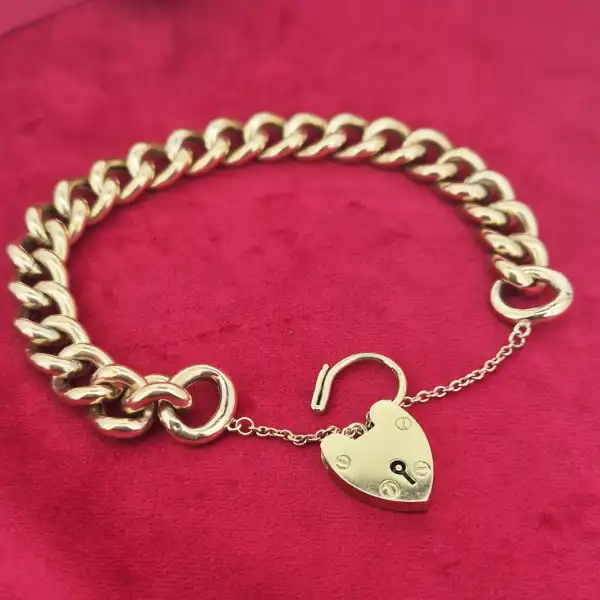 Chunky 9ct Yellow Gold Charm Bracelet-yellow-gold-chunk-charm-bracelet-9ct.webp
