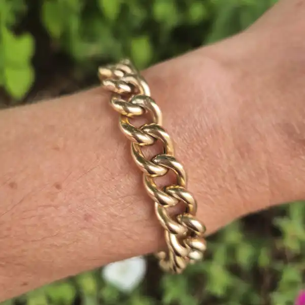 Chunky 9ct Yellow Gold Charm Bracelet-yellow-gold-chunk-charm-bracelet-9ct.webp