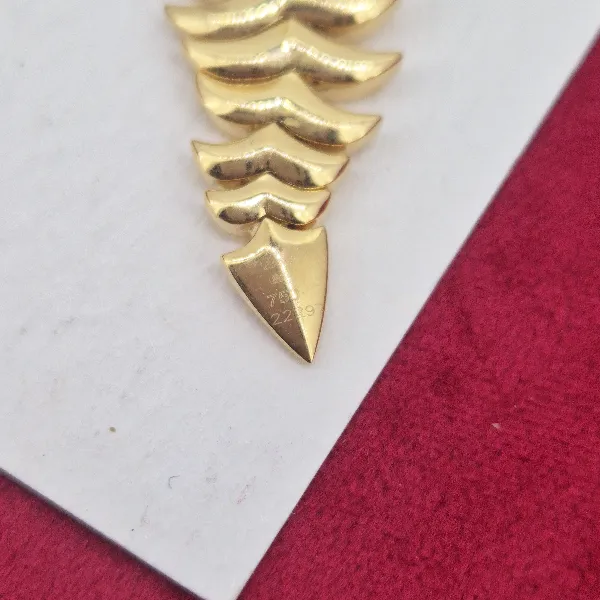 18ct Gold and Diamond Articulated Drop Earrings- Reverse Angle 