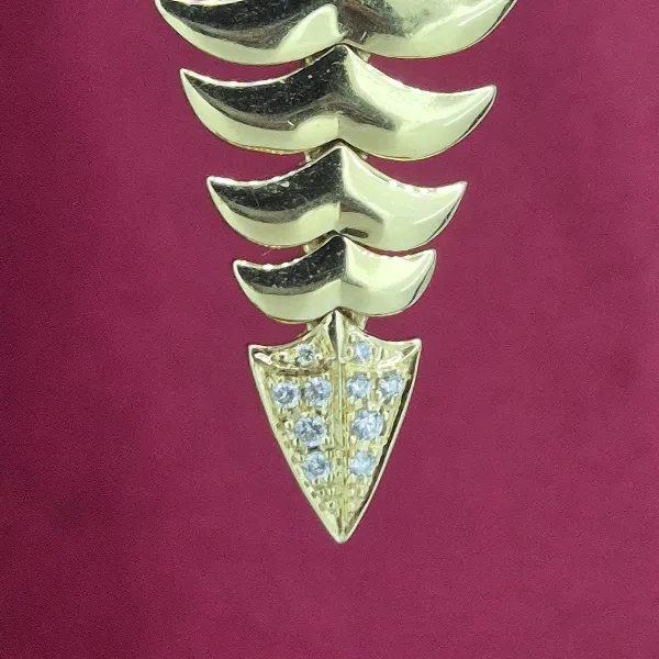 18ct Gold and Diamond Articulated Drop Earrings- Crown View 