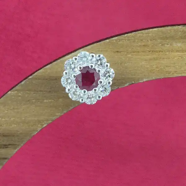 Floral Ruby and Diamond Cluster Earrings in 18ct Yellow Gold-18ct-gold-floral-ruby-diamond-stud-earrings.webp