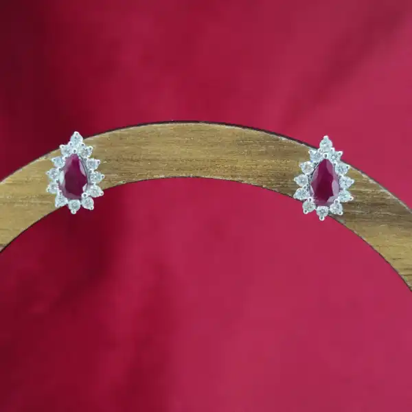 Diamond and Ruby Pear Drop Earrings in 18ct Yellow Gold-18ct-yellow-gold-ruby-diamond-teardrop-studs.webp