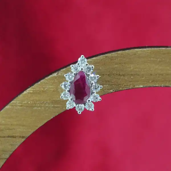 Diamond and Ruby Pear Drop Earrings in 18ct Yellow Gold-18ct-yellow-gold-ruby-diamond-teardrop-studs.webp