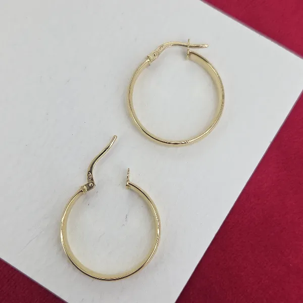 9ct Gold Round Hoop Earrings - 23mm-9ct-gold-4mm-hoops.webp