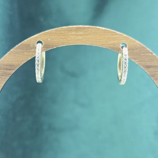 12mm 9ct Yellow Gold CZ Huggie Earrings -9ct-gold-cz-huggie-earrings.webp