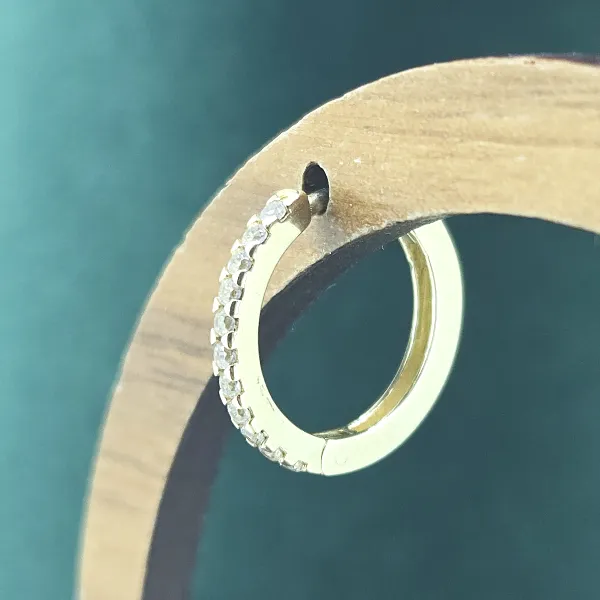 12mm 9ct Yellow Gold CZ Huggie Earrings -9ct-gold-cz-huggie-earrings.webp