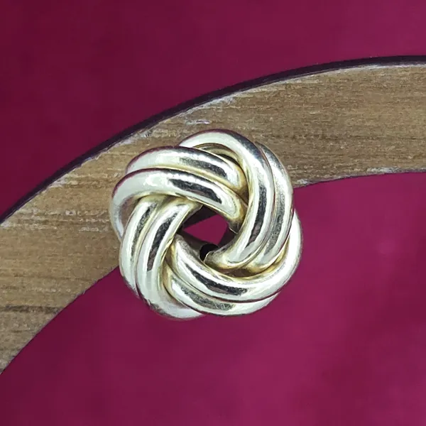9ct Gold 10mm Knot Earrings-9ct-gold-plain-knot-studs-10mm.webp