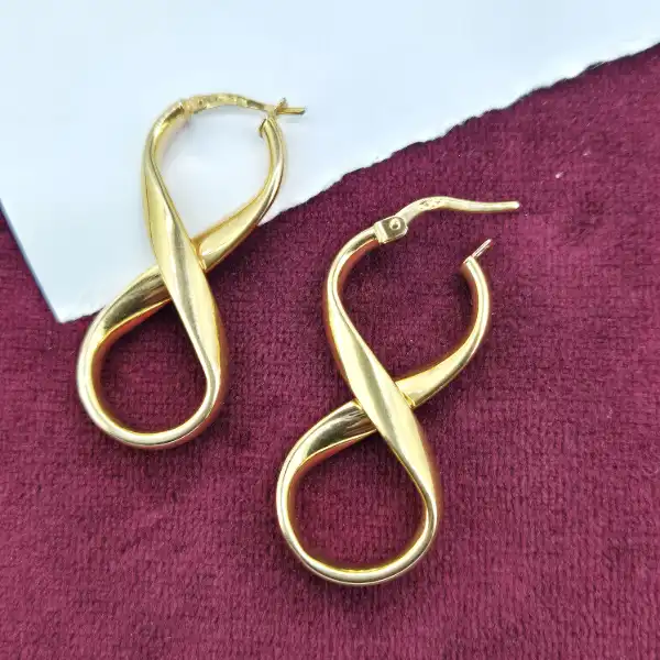 40mm 9ct Gold Figure of Eight Earrings-9ct-gold-twisted-figure-of-eight-hoop-earrings.webp