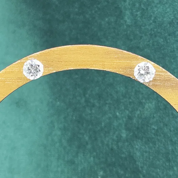 0.92ct Diamond Studs Set in Platinum- Close Up 