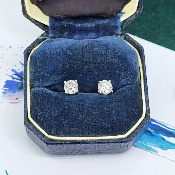 18ct White Gold Diamond Stud Earrings - 0.33ct Each-18ct-white-gold-diamond-stud-earrings-0.66cts.webp