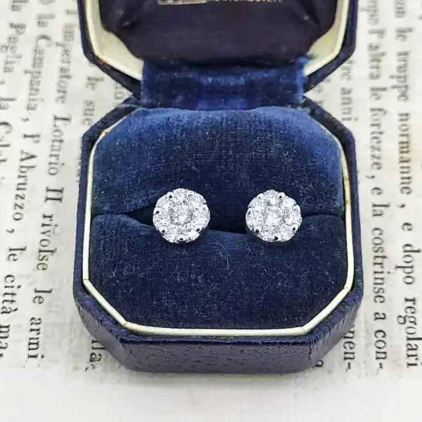 18ct Illusion Set Diamond Earrings-18ct-white-gold-illusion-set-stud-earrings.webp