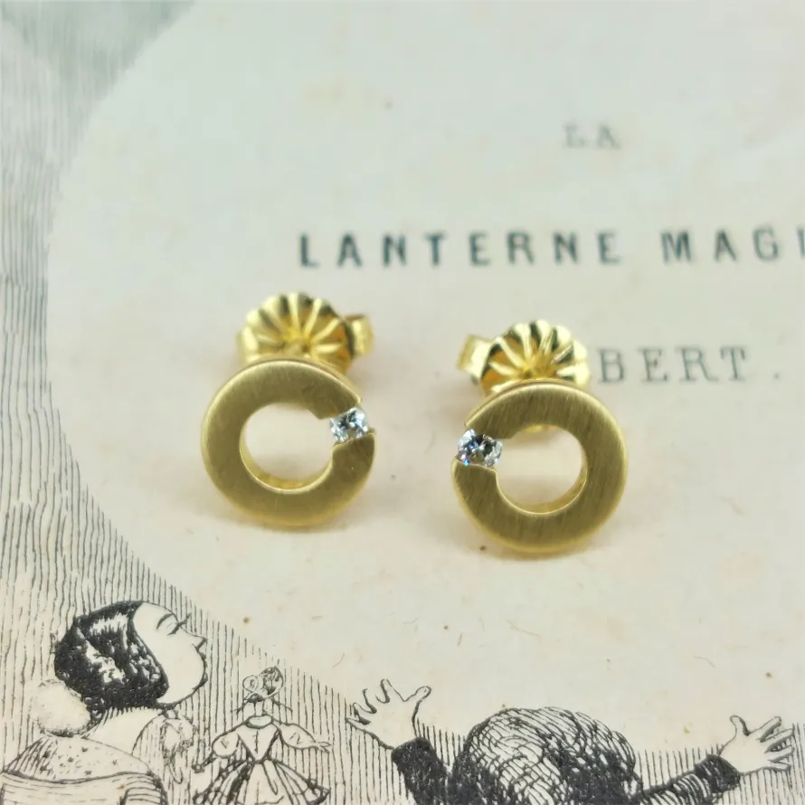 Gold and Diamond Circular Earrings-gold-circle-earrings-dublin.webp