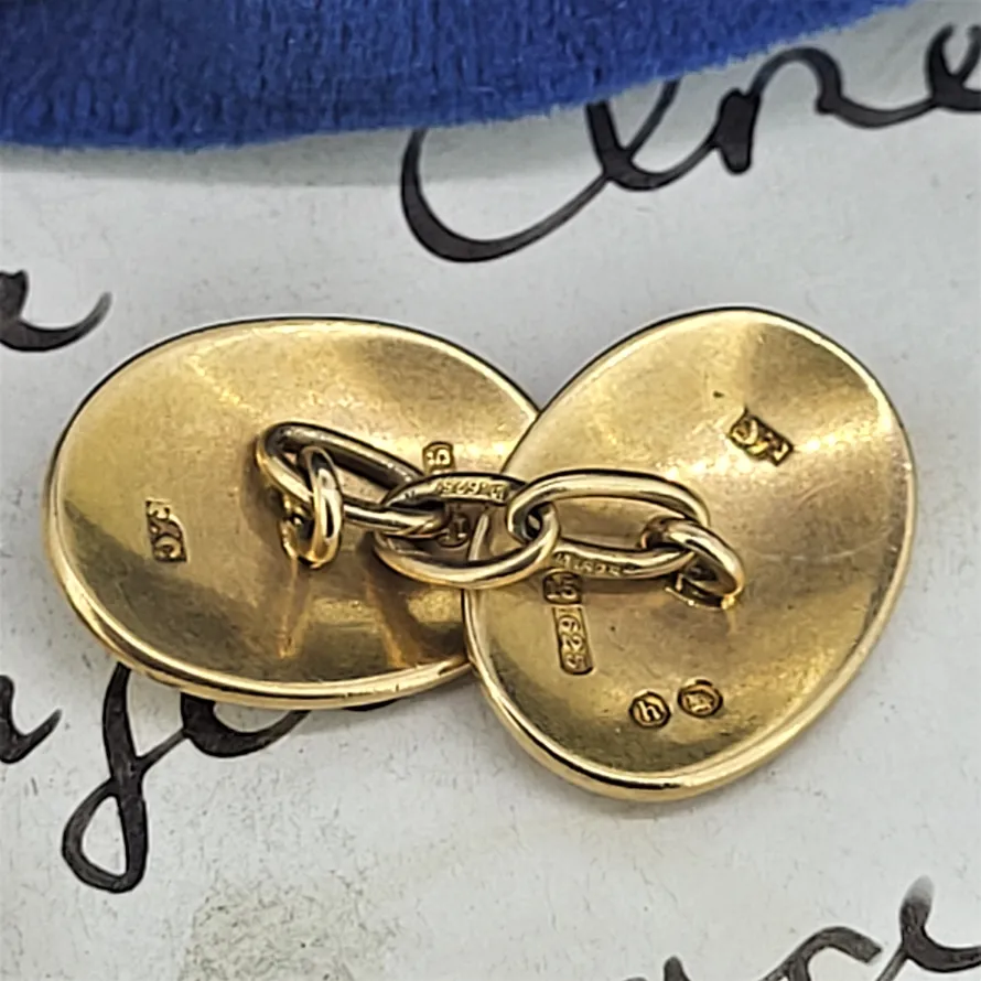 Date 1882! Edwardian 15ct Gold Cufflinks-15ct-cufflinks-dublin.webp