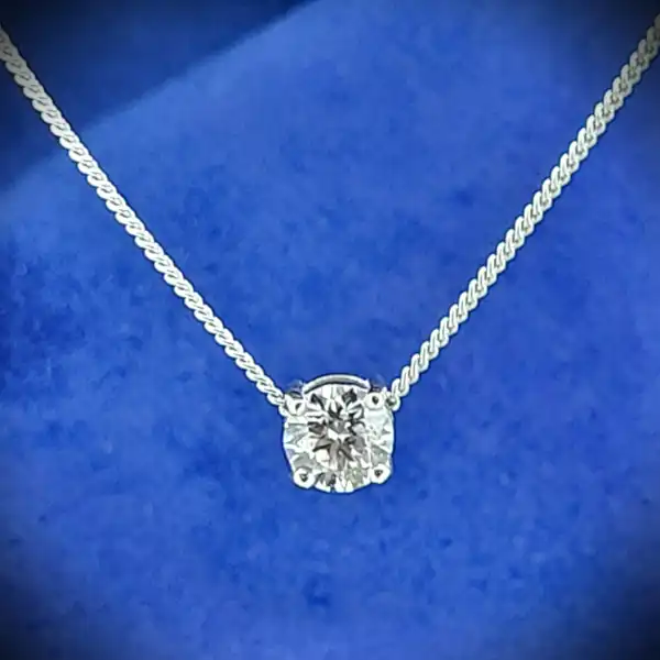 Diamond Jewellery Ireland  - GIA Certified 0.65ct Floating Diamond Pendant