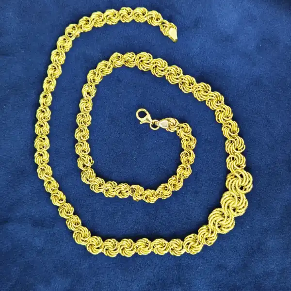 Fancy Italian Necklace in 14ct Yellow Gold-14ct-italian-swirl-design-necklace.webp