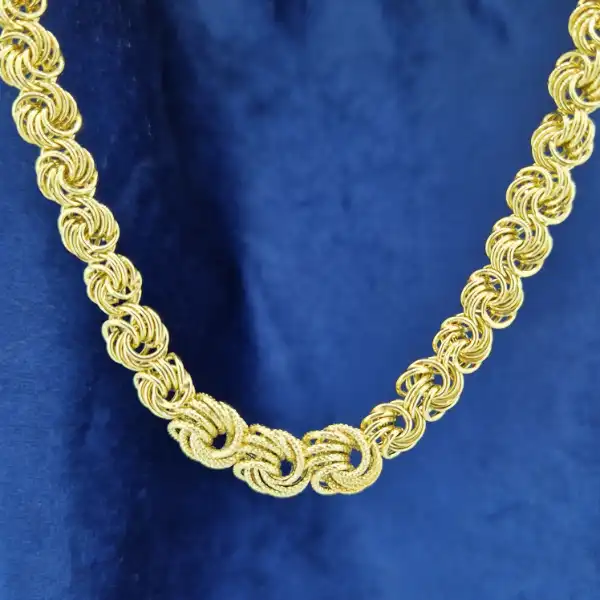 Fancy Italian Necklace in 14ct Yellow Gold-14ct-italian-swirl-design-necklace.webp