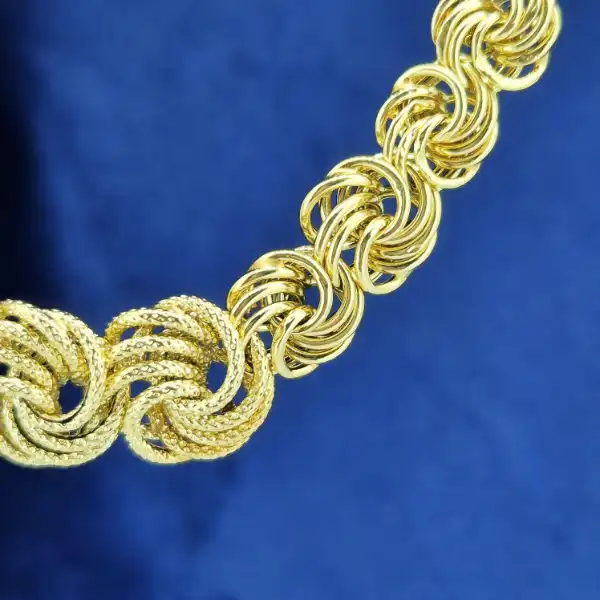 Fancy Italian Necklace in 14ct Yellow Gold-14ct-italian-swirl-design-necklace.webp