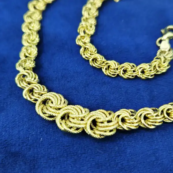 Fancy Italian Necklace in 14ct Yellow Gold-14ct-italian-swirl-design-necklace.webp