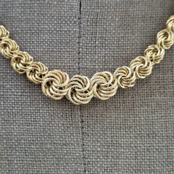 Fancy Italian Necklace in 14ct Yellow Gold-14ct-italian-swirl-design-necklace.webp