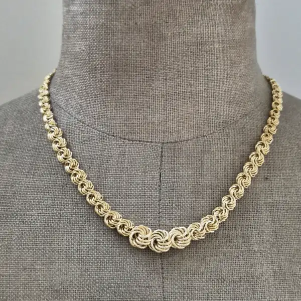 Fancy Italian Necklace in 14ct Yellow Gold-14ct-italian-swirl-design-necklace.webp