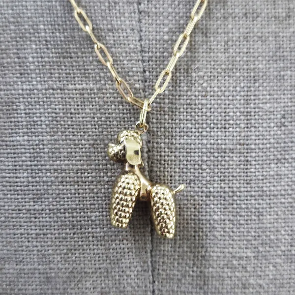 14ct Poodle Charrm/Pendant- Crown View 