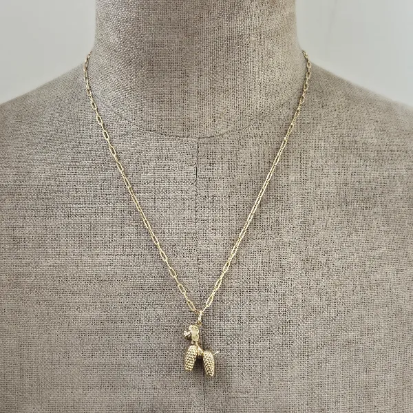 14ct Poodle Charrm/Pendant- Magnified 