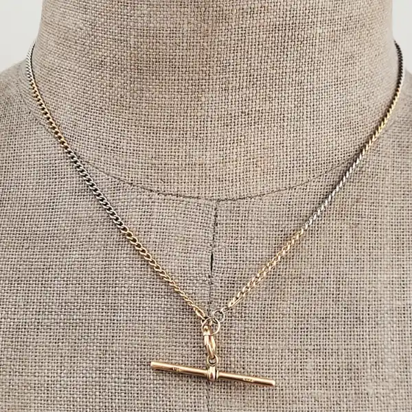 Antique 18ct Yellow Gold & Platinum Watch ChainSRB-18ct-and-plat-watch-chain.webp