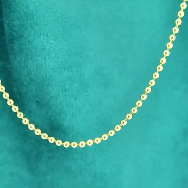 18ct Gold Ball Link Chain - 20 Inches-18ct-gold-ball-link-chain-necklace.webp
