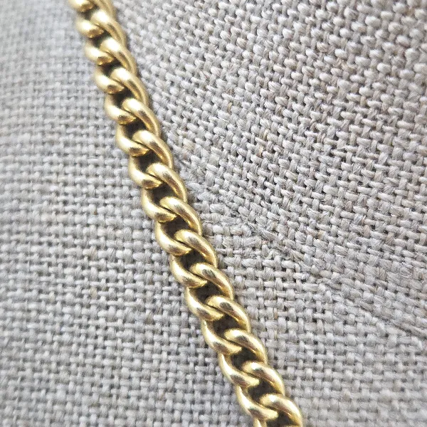 Antique 18ct Yellow Gold Albert Chain with T-Bar-Top Left View 
