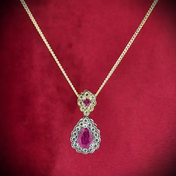  Thumbnail of 18ct Gold Ruby & Diamond Pendant