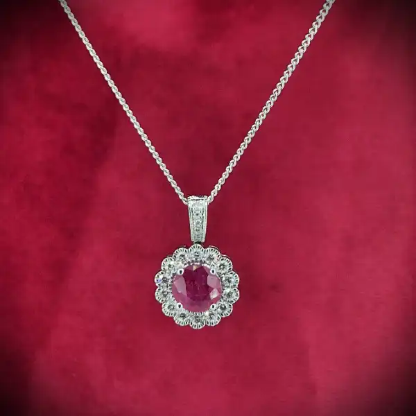  Thumbnail of 18ct Ruby & Diamond Pendant