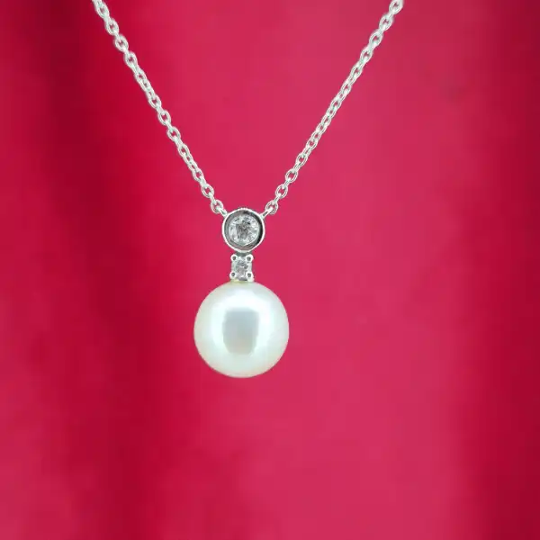 18ct White Gold Diamond and Pearl Necklace-18ct-white-gold-pearl-and-diamond-drop-necklace.webp