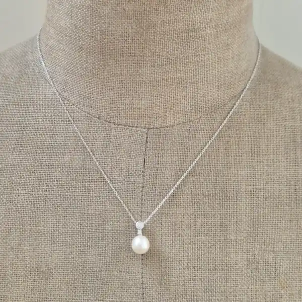 18ct White Gold Diamond and Pearl Necklace-18ct-white-gold-pearl-and-diamond-drop-necklace.webp