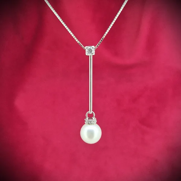  Thumbnail of 18ct Gold Pearl and Diamond Necklace