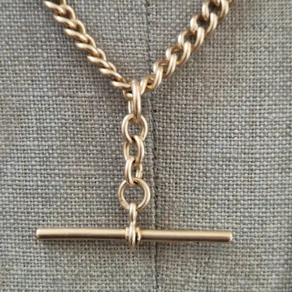 Insanely Rare 18ct Albert Chain with Rolling T-Bar-18ct-yellow-gold-albert-chain-with-rolling-t-bar-and-swivels.webp