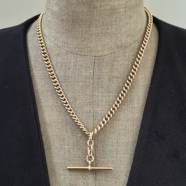 Insanely Rare 18ct Albert Chain with Rolling T-Bar-18ct-yellow-gold-albert-chain-with-rolling-t-bar-and-swivels.webp