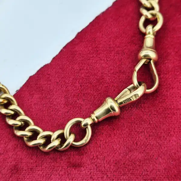 Insanely Rare 18ct Albert Chain with Rolling T-Bar-18ct-yellow-gold-albert-chain-with-rolling-t-bar-and-swivels.webp