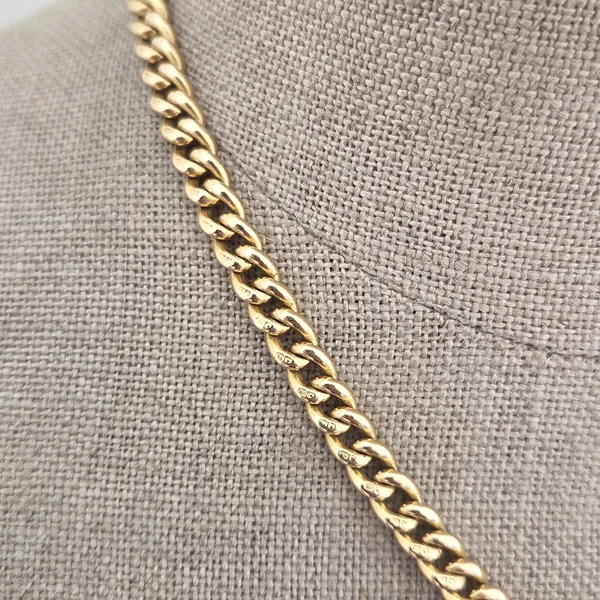 18ct Yellow Gold LONG Albert Chain with Medal by Fattorini & Sons-Small 