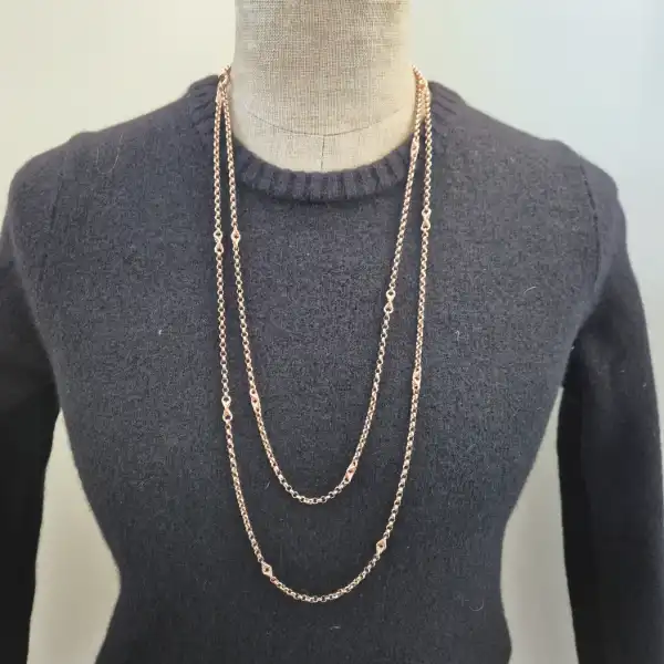 60" 9ct Rose Gold Longuard with Removable Tassel-60-inch-longaurd-chain-with-tassel-pendant.webp