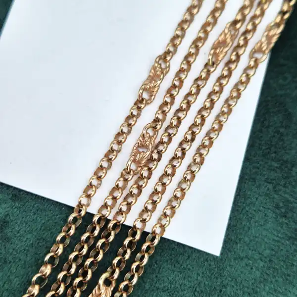 60" 9ct Rose Gold Longuard with Removable Tassel-60-inch-longaurd-chain-with-tassel-pendant.webp