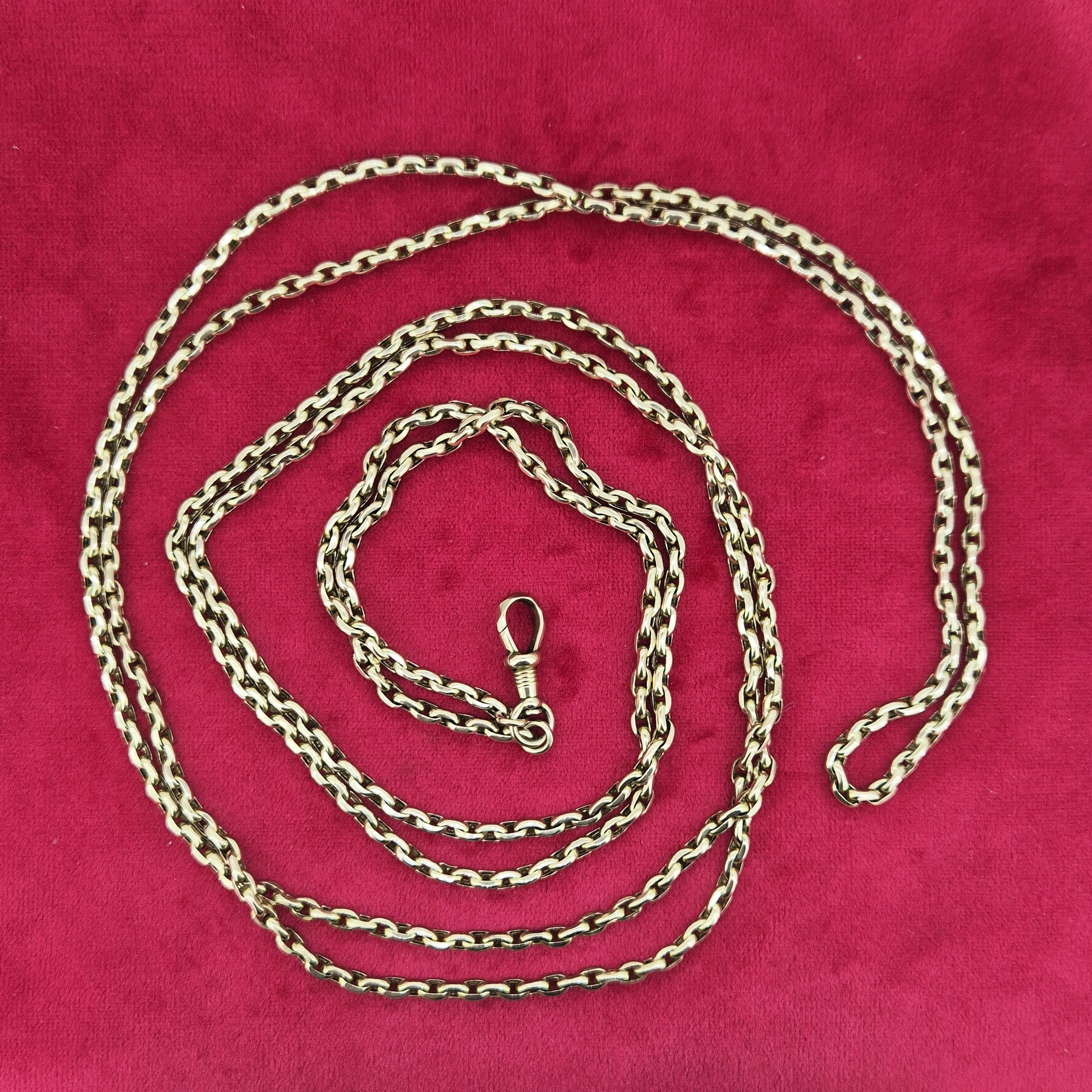 60 Inch Longuard Chain with Beautiful Faceted Swivel in 9ct Yellow Gold-60inch-longuard-chain-in-yellow-gold-with-swivel.webp