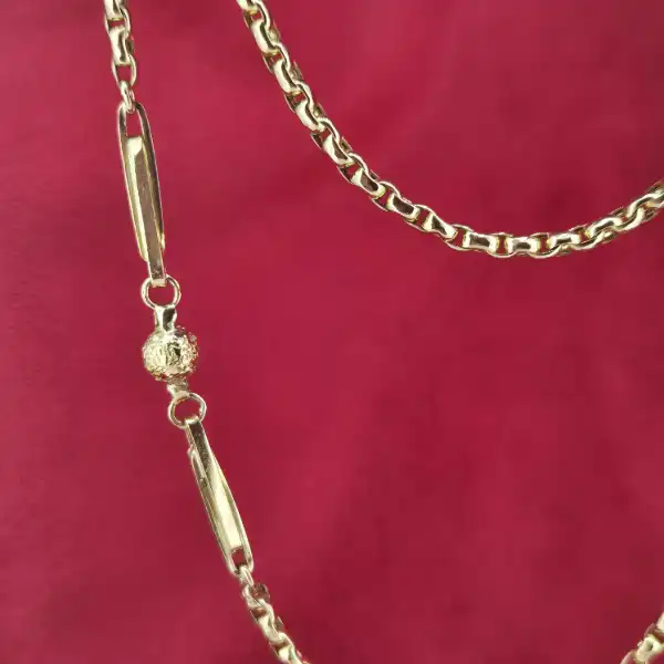 Fancy Antique 9ct Gold Longuard Chain-9ct-gold-52-inch-guard-chain.webp