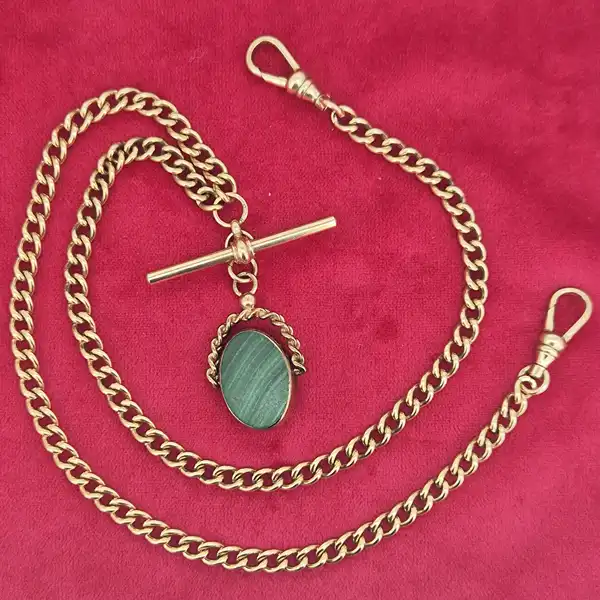 9ct Gold T-Bar Necklace with Cameo Fob-9ct-gold-albert-chain-with-cameo-fob.webp