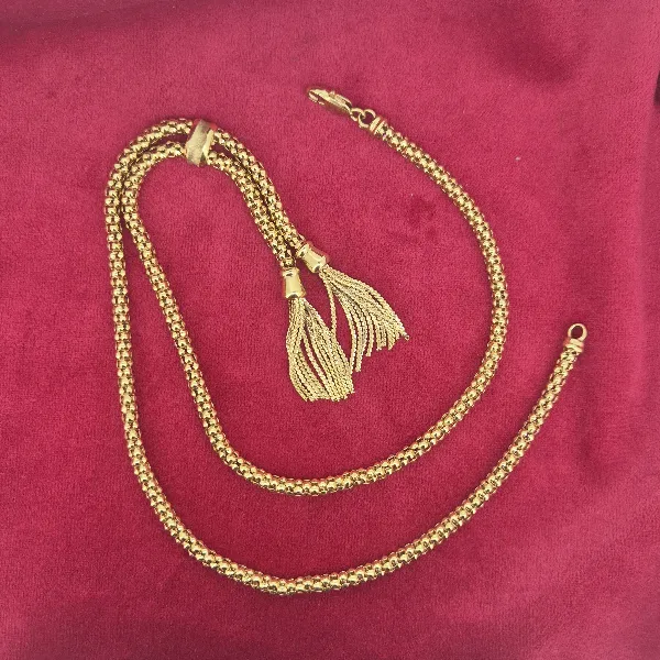 9ct Yellow Gold Tassel Necklace-9ct-gold-double-tassel-necklace.webp