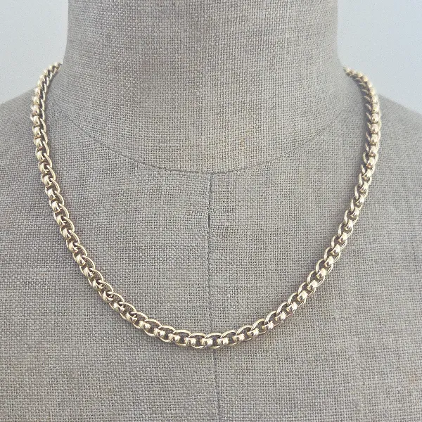 9ct Yellow Gold Rollerball Necklace-9ct-gold-rollerball-necklace-18inches.webp