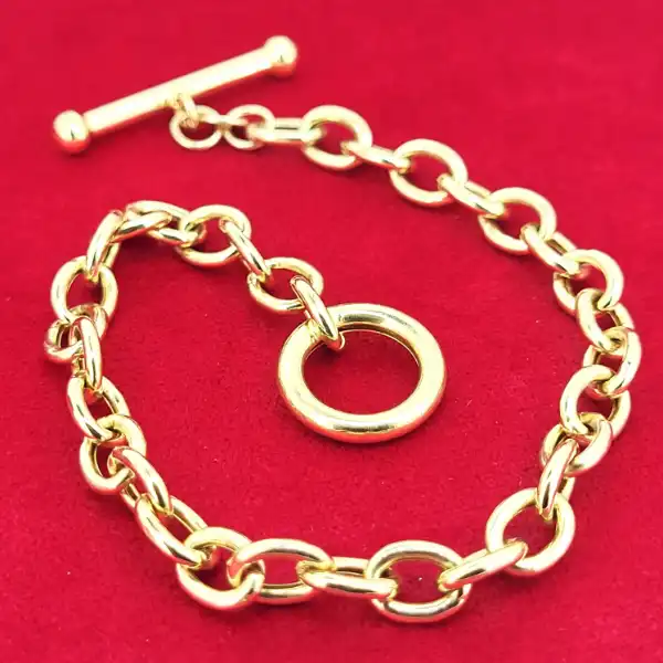 9ct Yellow Gold T-Bar Necklace with Matching Bracelet-9ct-gold-trace-link-tbar-necklace-with-bracelet.webp